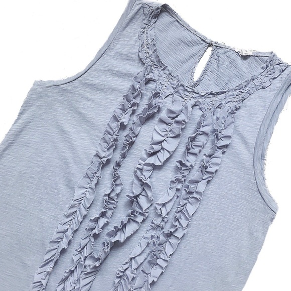 J. Crew Sleeveless Ruffle Tank Top - Picture 2 of 6